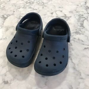 Boys navy blue crocs